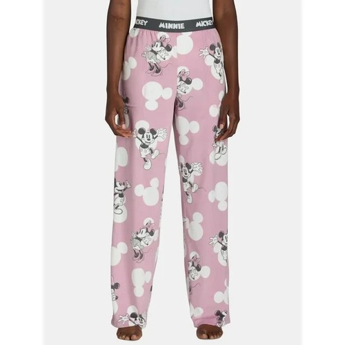 Pantalones de dormir Mickey and Minnie Mouse plus terciopelo para mujer, talla 3X (22W-24W) rosa - Imagen 9 de 15