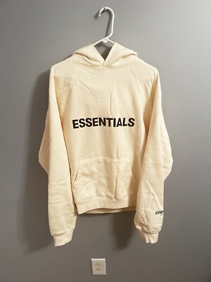 Fear of God Essentials Pull-Over Hoodie (SS21) Cream/Buttercream In FAST SHIP