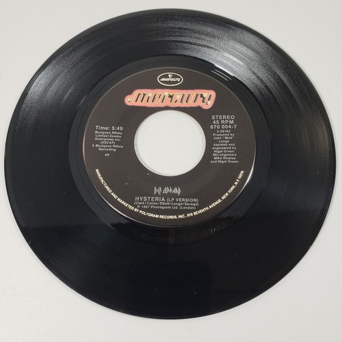 Def Leppard "Hysteria" "Ride Into The Sun" 45 Vg+ Tested Picture Sleeve 1987 - Picture 4 of 7