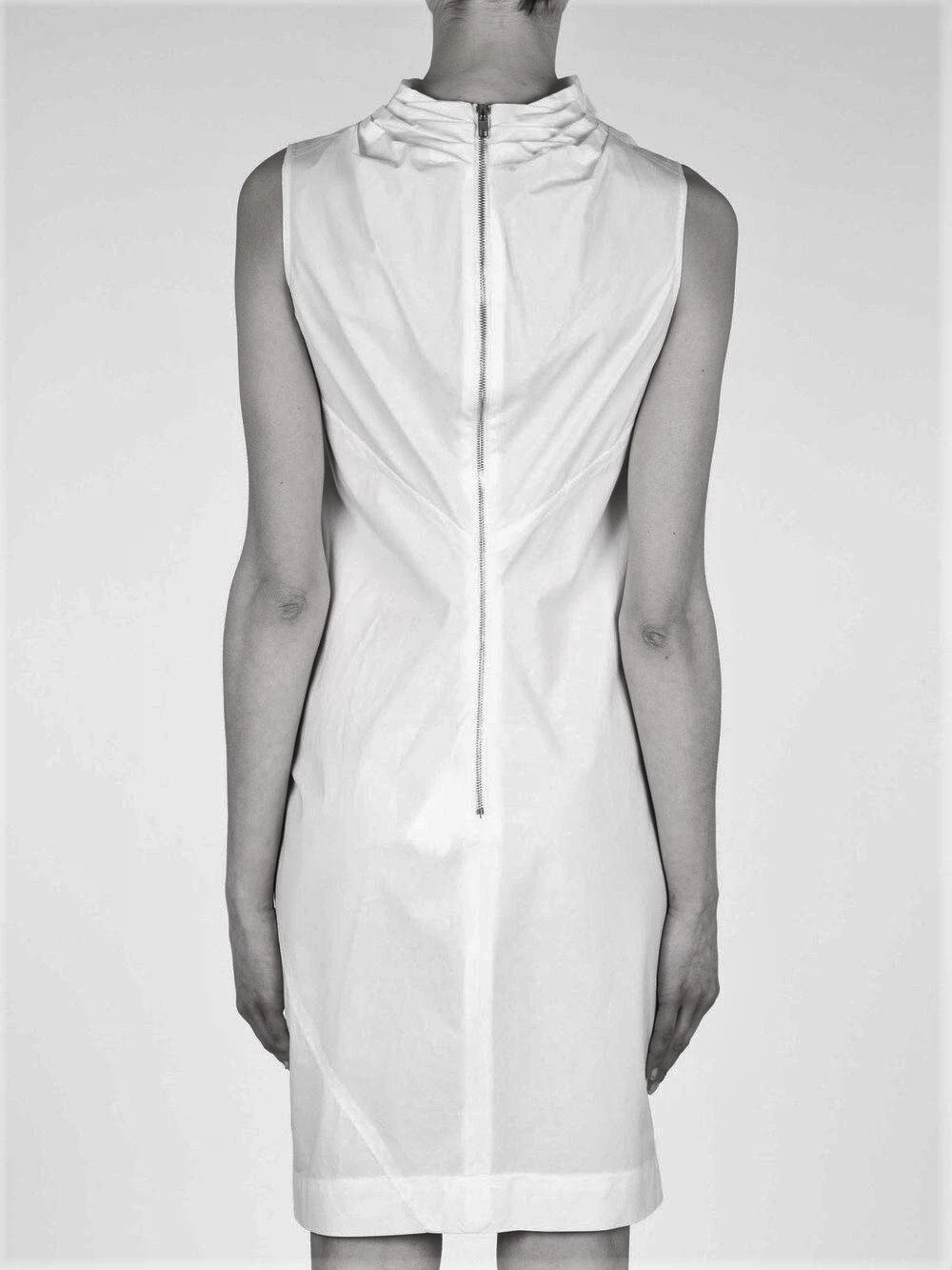 Camicia top camicetta RICK OWENS SS14 VICIOUS BONNIE TUNICA grigio abito cerniera cotone