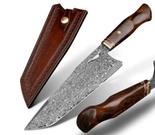 Handmade Damascus Steel Japanese Professional 9 Inch FZIZUO Chef Knife NEW