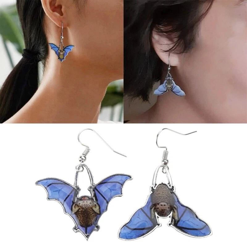 Bat stud earrings deals