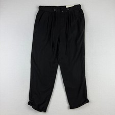 NWT American Eagle Black Lyocell Cargo Jogger Crop Women's 6 4260201402
