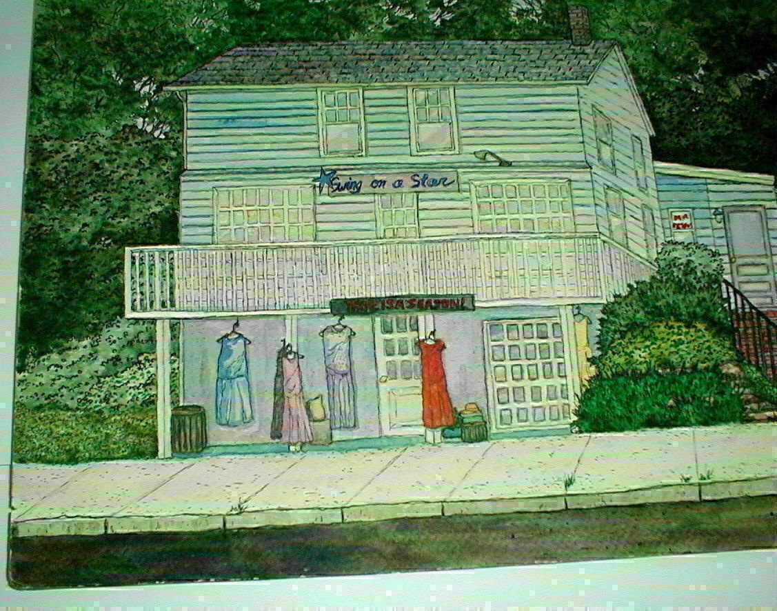 Port Jefferson NY 301 East Main Street 1991 Watercolor Original Signed