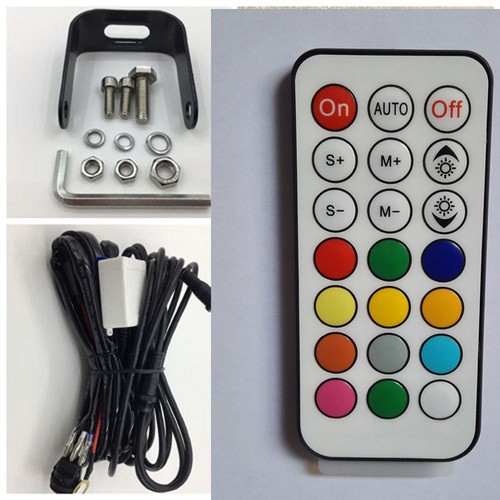 Set 4D RGB Halo Chasing Led Work Light Cube 3X3" Pods & Wiring Harness kits - Picture 4 of 10