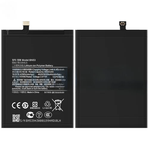 Batería de repuesto BN53 para Xiaomi Redmi Note 10 Pro M2101K6G 5020mAh - Imagen 1 de 2
