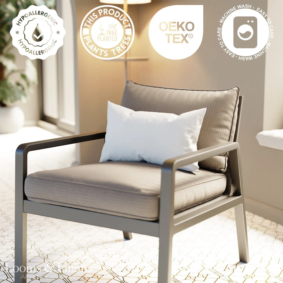 Almohada Lumbar 12 x 20" Formas Plumón Almohadas Boudoir Alternativas Hechas en EE. UU. Foto 2 de 4