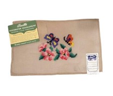 New Decorator Needlepoint Canvas Bucilla Butterflies Flowers Floral Rectangular
