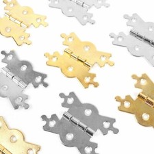 Small Butterfly Hinges 42x36mm Gold/Silver Cabinet Cupboard Box Fancy Decorative