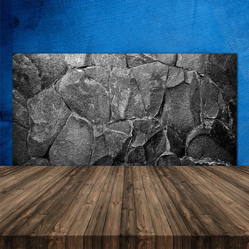 Crédence de cuisine en verre 120x60 fond de hotte motif nature pierres et roches