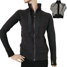 Lululemon Post Savasana Reversible Jacket SZ S Black/Gray