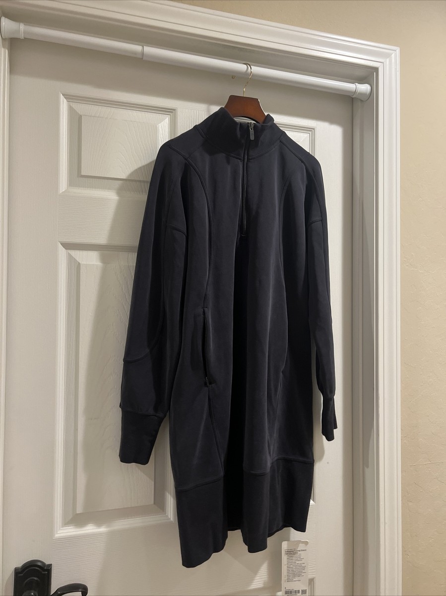 NWT Lululemon Softstreme Long Sleeve Half-Zip Dress Black Size : 8 NWT Lululemon Softstreme Long Sleeve Half-Zip Dress Black Size : 8