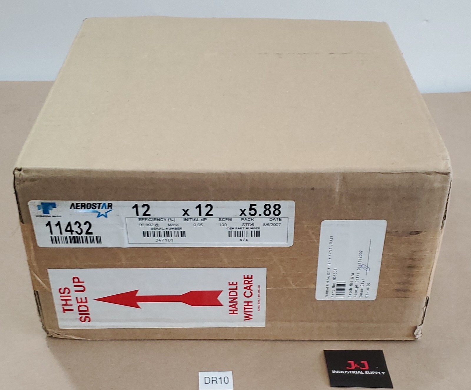 *NEW SEALED* Aerostar Filtration Group 11432 Hepa Filter 12x12x5.88