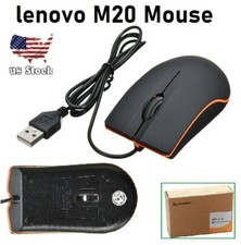 Lenovo M20 Mini Business Portable USB Wired Optical Mouse For PC Laptop Computer