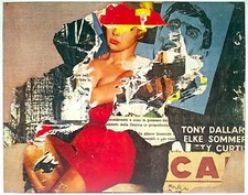 MIMMO ROTELLA RARO 1979 DUMONT CALENDARIO LITOGRAFIA STAMPA "CINEMA PUBLICITA" 1963
