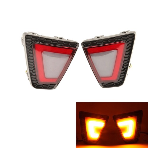 2Pcs Rear Bumper Lamp Tail Light with Brake Signal fits 2014-2017 Honda Fit Jazz - Picture 9 of 9