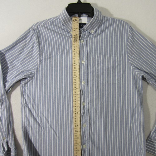 Five Four Shirt Mens Medium Blue White Button Up Long Sleeve Pocket Casual 1603 - Picture 7 of 12