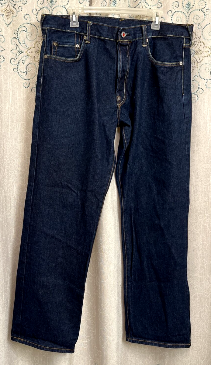 EVISU Blue Floral Print Seagull Denim Blue Jeans Size 36W x 34L