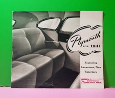 1941 PLYMOUTH VINTAGE ORIGINAL DEALERSHIP CAR BROCHURE PRESTIGE