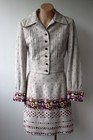 <!--F#f_0-->Pagro Fashions Vintage 70's Two Piece Suit Jacket & Skirt size 8 extra small<!--F/-->