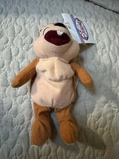 Disney Store Chip Mini Bean Bag Plush Chipmunk w/ Hang Tag Embroidered Foot NWT