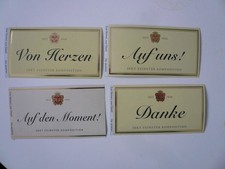 Rotkäppchen Glückwunsch-Aufkleber Danke!, Von Herzen, Auf uns!, Auf den Moment!