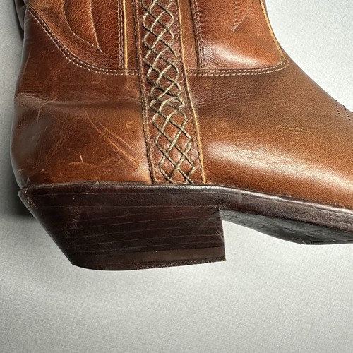 Men’s Cowboy Boots Cole Haan Size 10M Cognac Snip Toe (Style 9075) - Picture 5 of 21