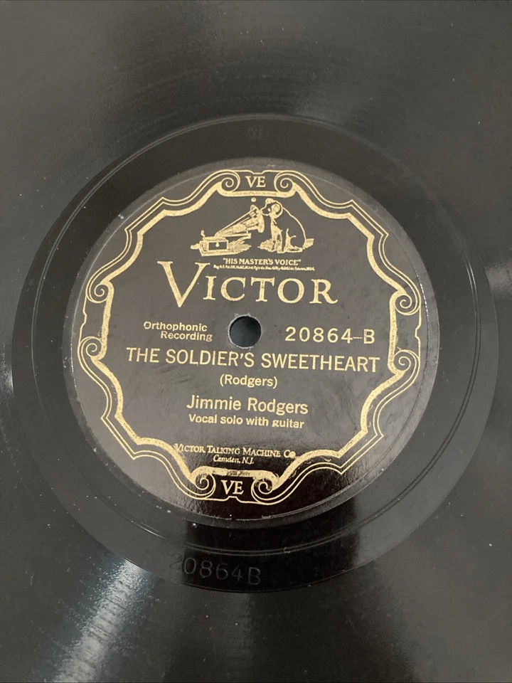 Jimmie Rogers - Sleep Baby Sleep Soldier’s Sweetheart Victor 78 Oakland Pressing - Image 3 of 4