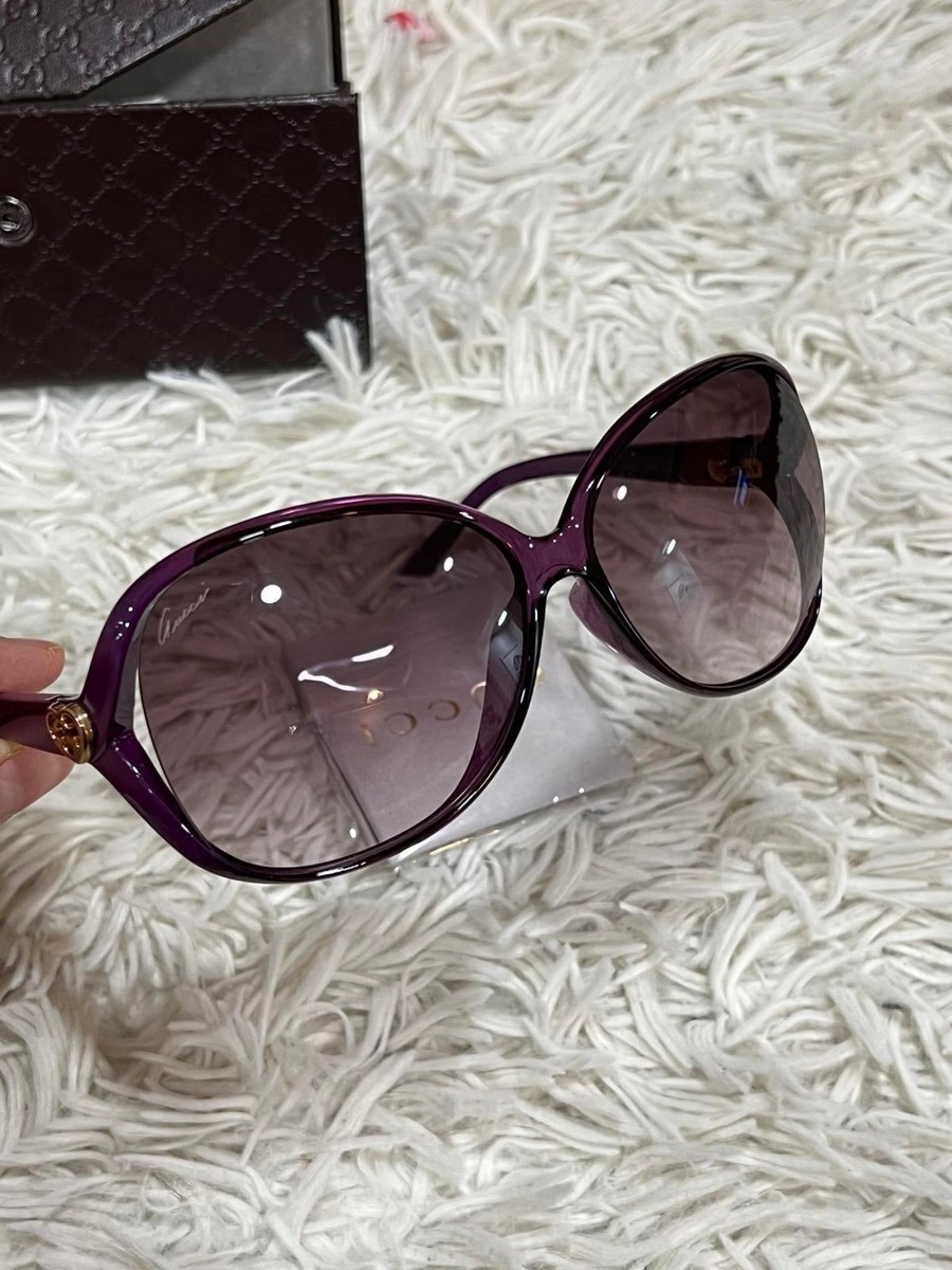 Gucci Purple Acetate Frame Oversized Sunglasses in purple with