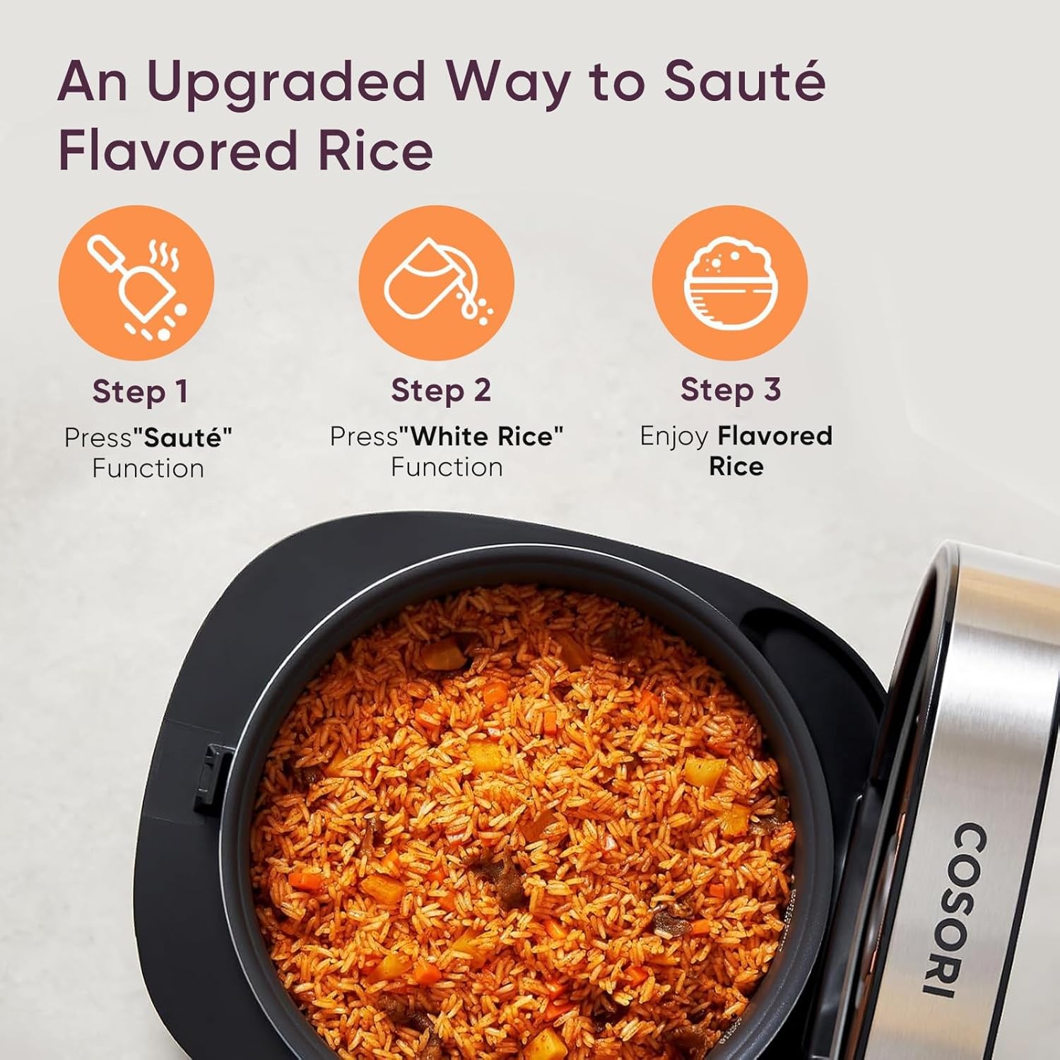 COSORI Rice Cooker 10 Cup, 24h Keep Warm, Non-stick Ceramic Inner Pot