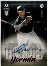 2021 Panini Chronicles Luminance Yermin Mercedes Red Auto /100 Card No. LA-YM RC