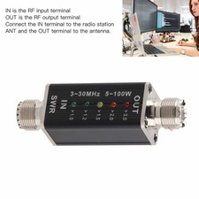 Mini SWR Meter For Antenna Radio With LED Indicator Battery Low Power IS