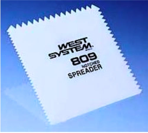 West System 809 Notched Spreader 4"x4" Plastic Epoxy Applicator Tool Pack of 1 - Bild 1 von 2