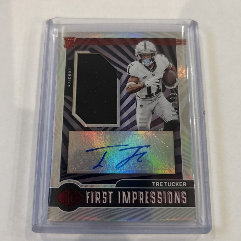 2023 Panini Illusions - First Impressions Tre Tucker #136 Red /199 (AU, MEM, RC)