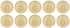 Portugal 5 Escudos, 1986-2001, KM #632, Mint X 10 PCS