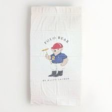 Vintage Ralph Lauren Polo Bear Beach Towel Large 35 x 67