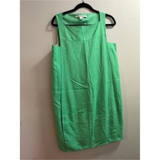 Diane Von Furstenberg Vibrant Green Sleeveless Shift Dress