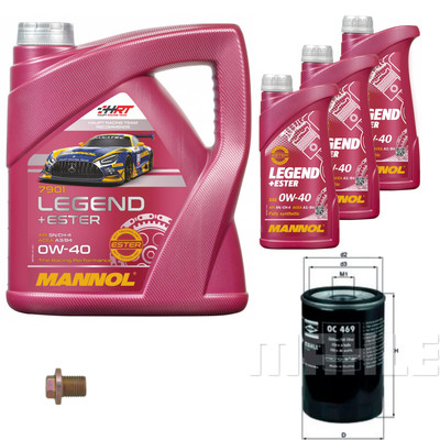 MAHLE Ölfilter 7 L MANNOL Legend+Ester 0W-40 für Rover 75 2.0 V6 2.5