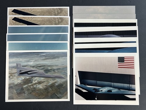 1989 U.S. Air Force Northrop B-2 Spirit Stealth Bomber Photo Prints lot