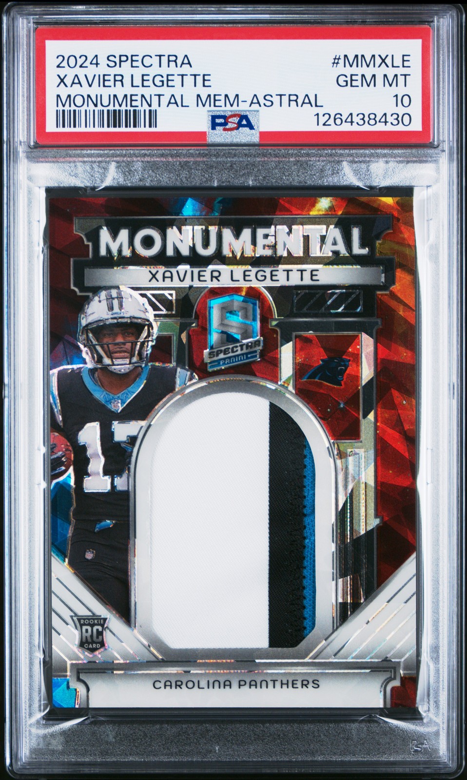 Xavier Legette Panini Spectra Monumental Memorabilia #MMXLE Astral