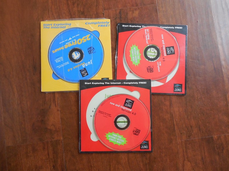 Juno Internet Access Free Trial CD Sealed Version 4.0 Y2K Compliant, Lot of 3