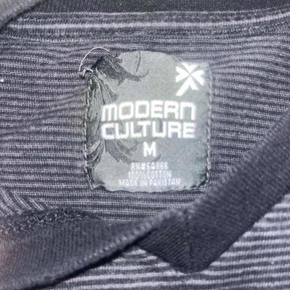 Modern Culture Shirt Stripped Long Sleeve Sz Medium Zipper Front Pocket - Image 3 of 4