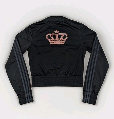 adidas Jacke Respekt Me , Damen Gr: 38 Schwarz. Mit bronzefarbenen Glitzer Krone