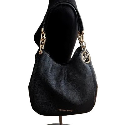 Michael Kors Lillie Large Chain Shoulder Tote Schwarz