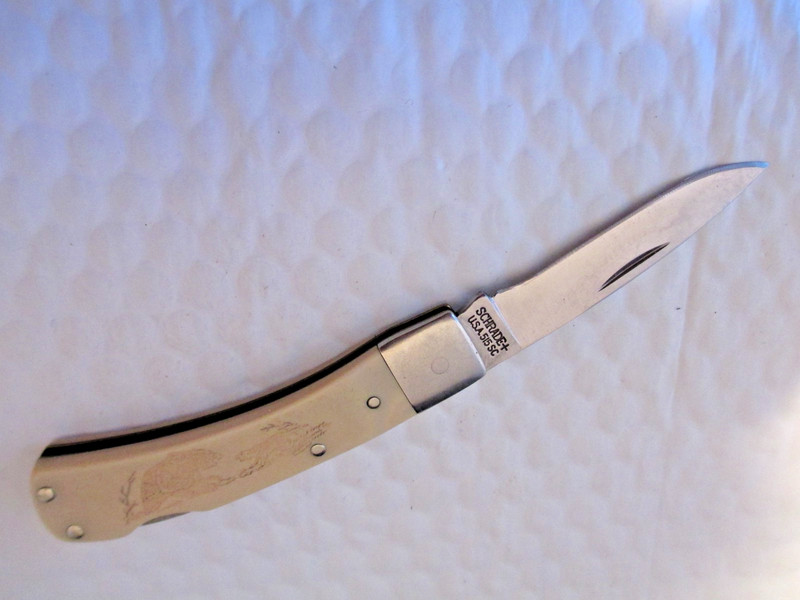 Vintage Schrade 515SC Bear v. Mountain Lion Single Blade Z0194