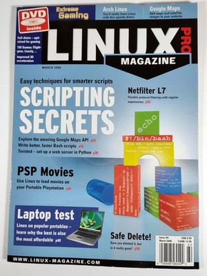 Linux Pro Magazine March 2006 Shell Scripting Secrets Arch Linux Netfilter DVD