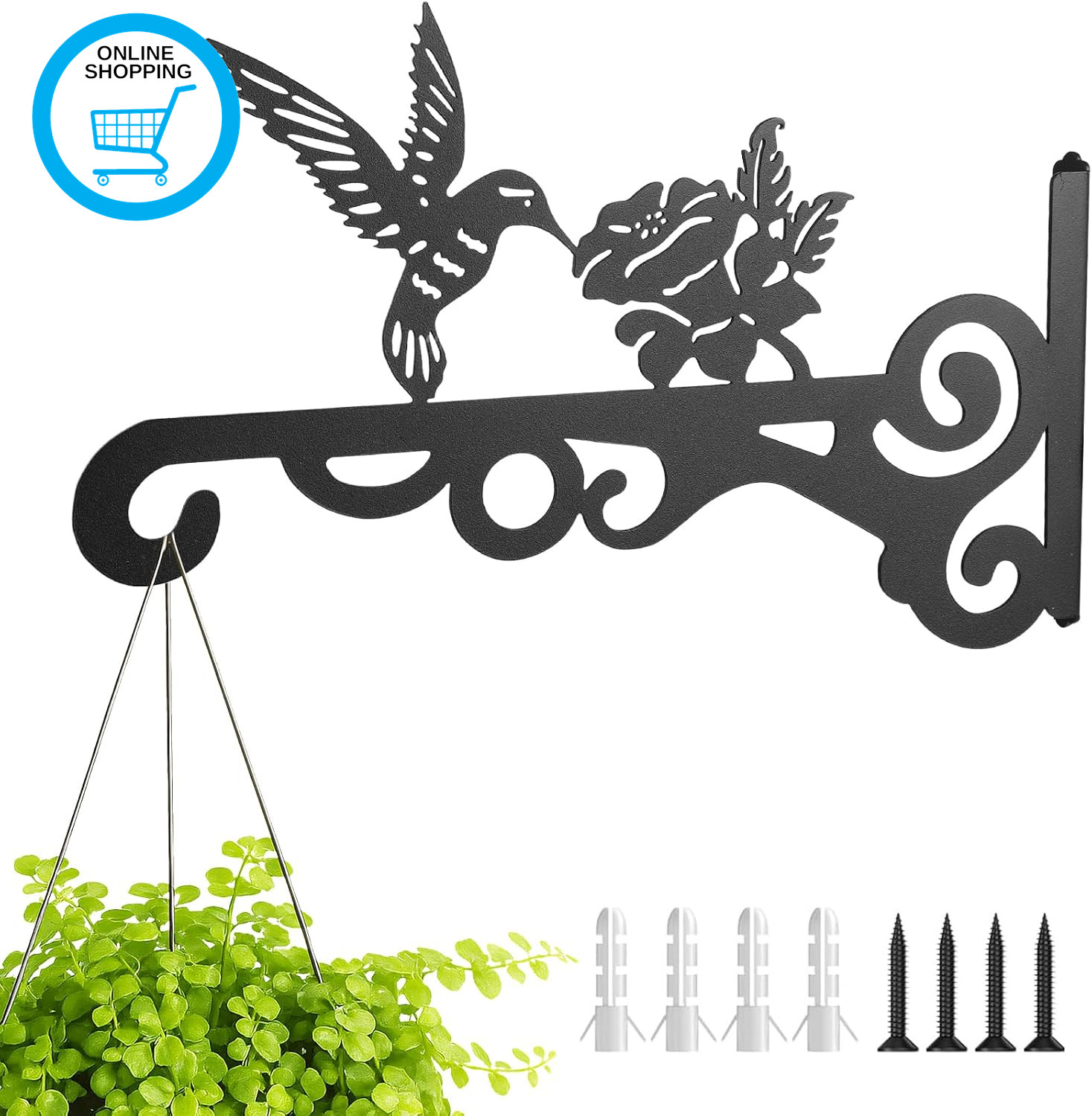 Hanging Basket Bracket Black Hanging Basket Brackets Outdoor 10 Inch Wall Bracke
