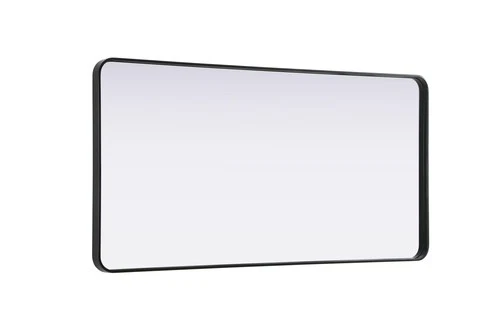 Elegant Decor Contour Metal Rectangle Mirror 30X60" Black - Picture 8 of 11