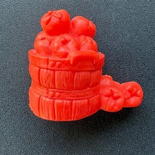 Vintage 1989 McDonald's Happy Meal Toy Red Apple Basket Figurine