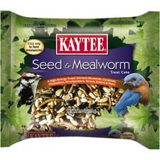 Wild Bird Food with Mealworms Seed Treat Cake 6 oz